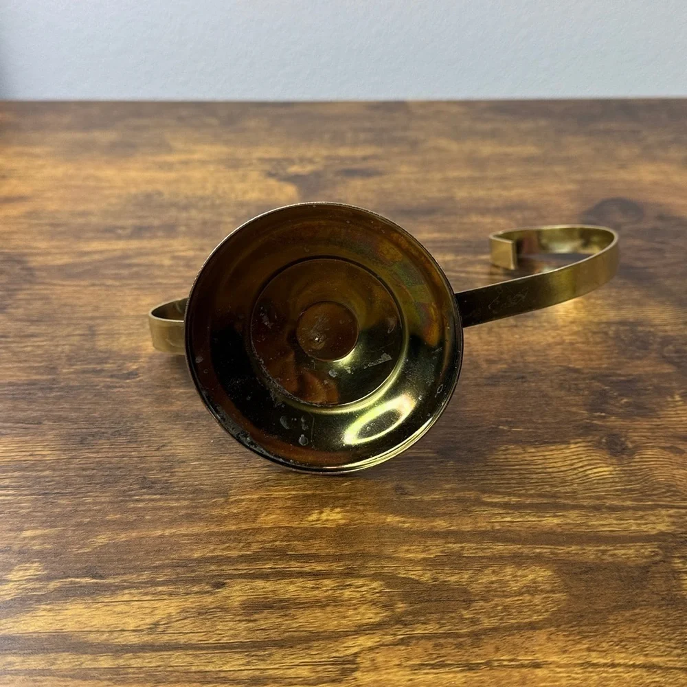Elegant Gold Metal Brass Candle Holder
